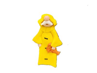Clay Fisherman with Lobster Ornament