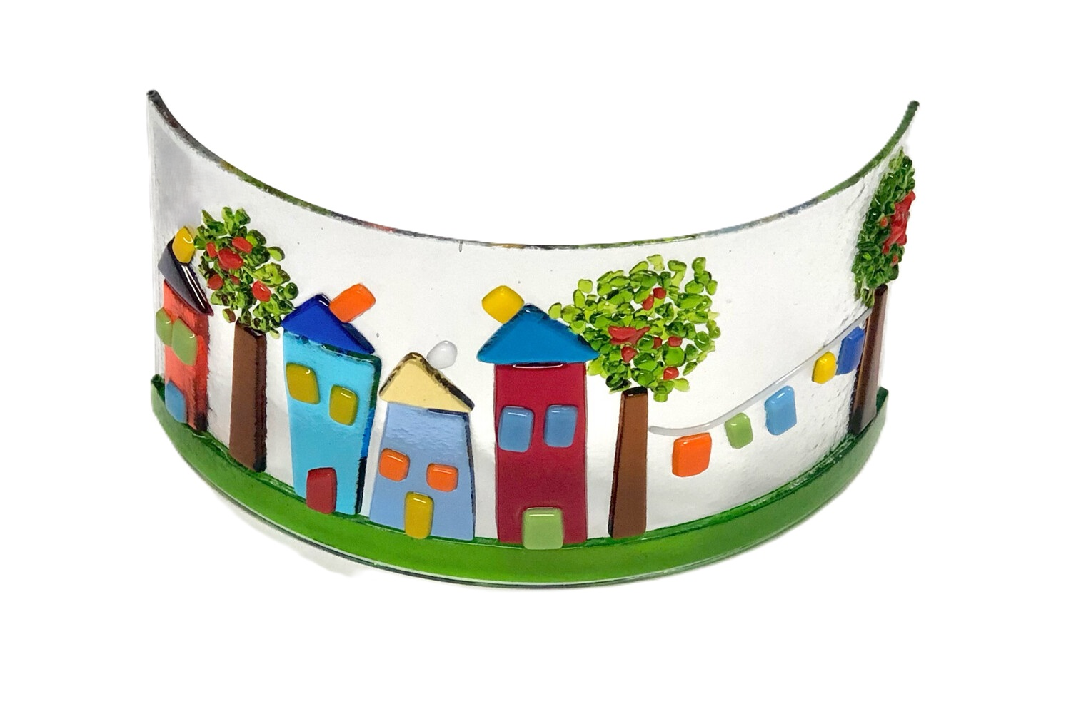 Colourful Houses Medium Curve- Canoe Cove