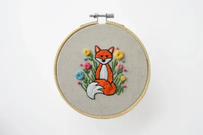 Fox in the Garden Embroidery Kit
