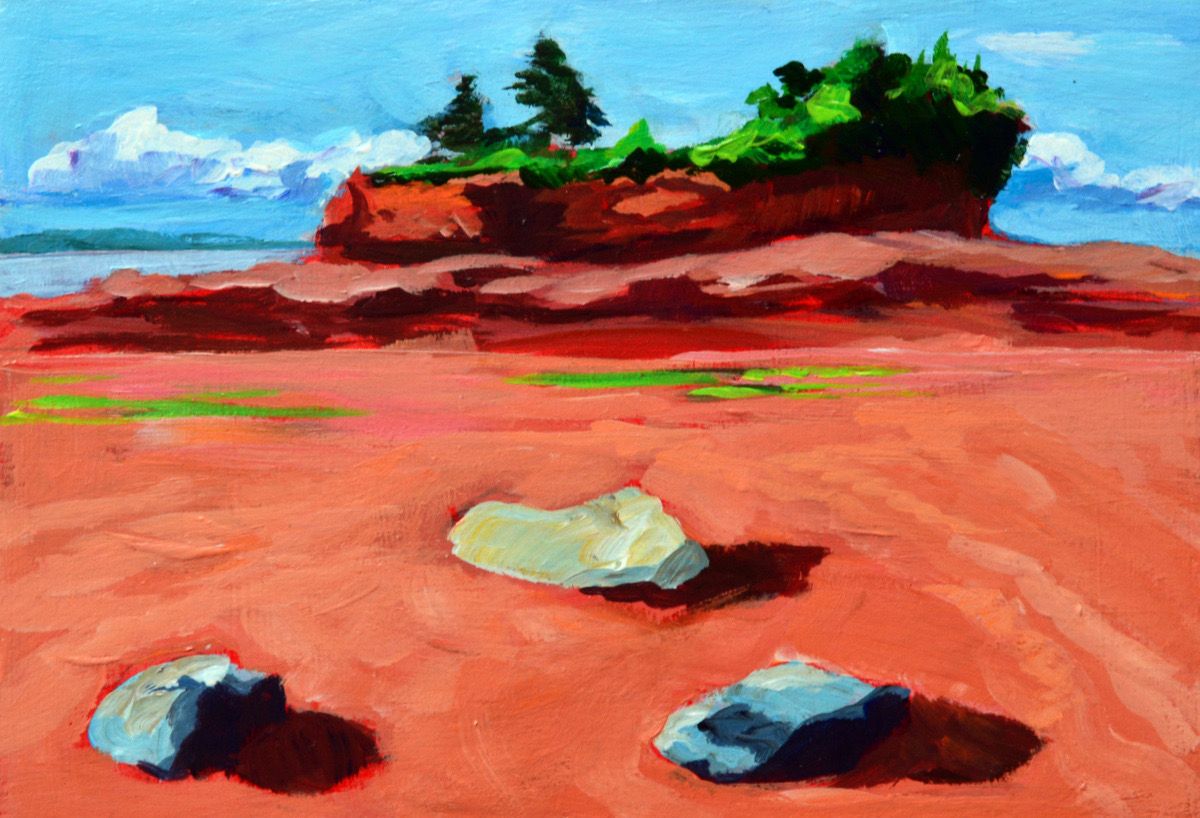 Burntcoat Island with Rocks, Nova Scotia 