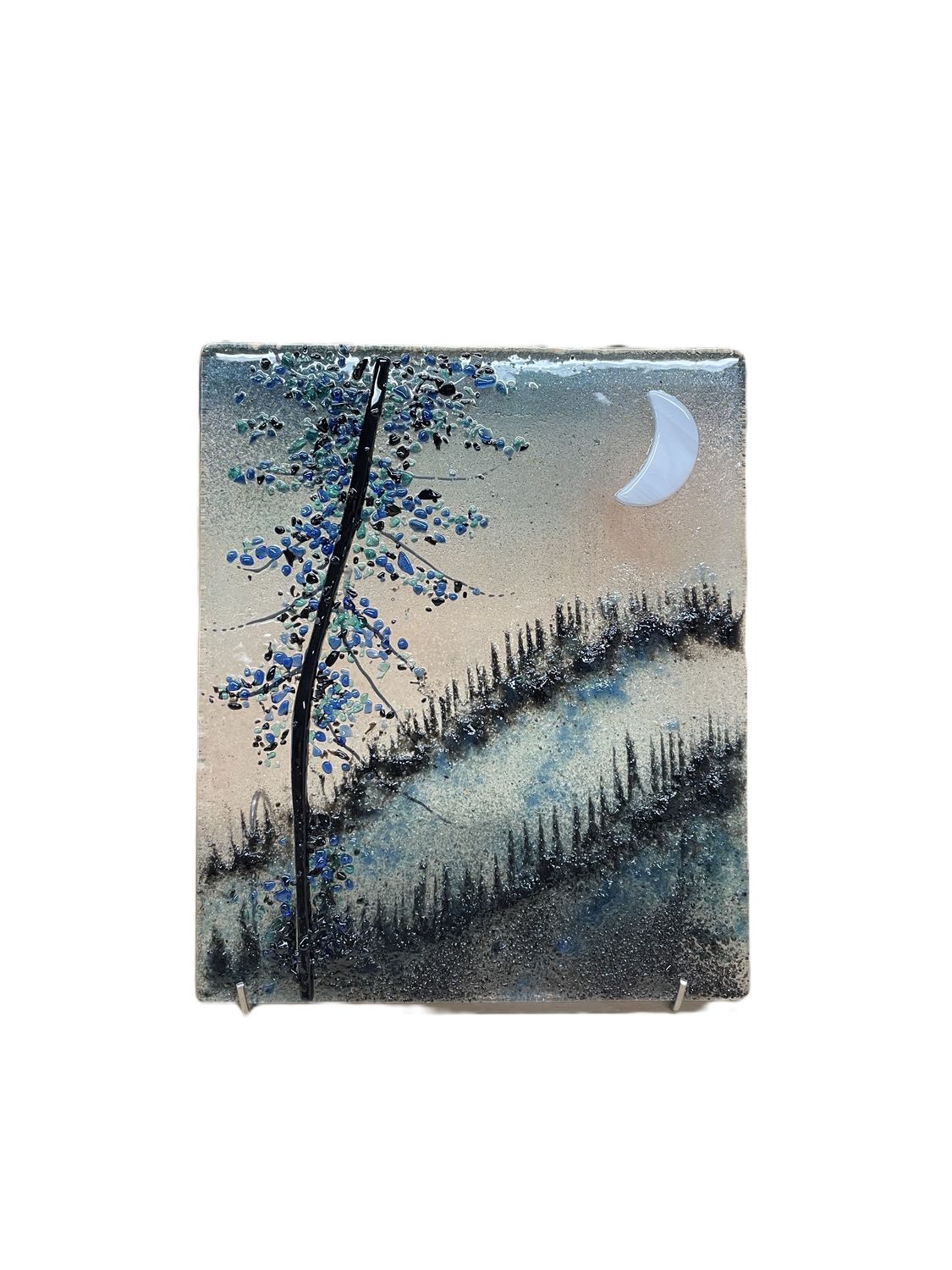 6x5 Moonscape- Brent Harding Fused Glass
