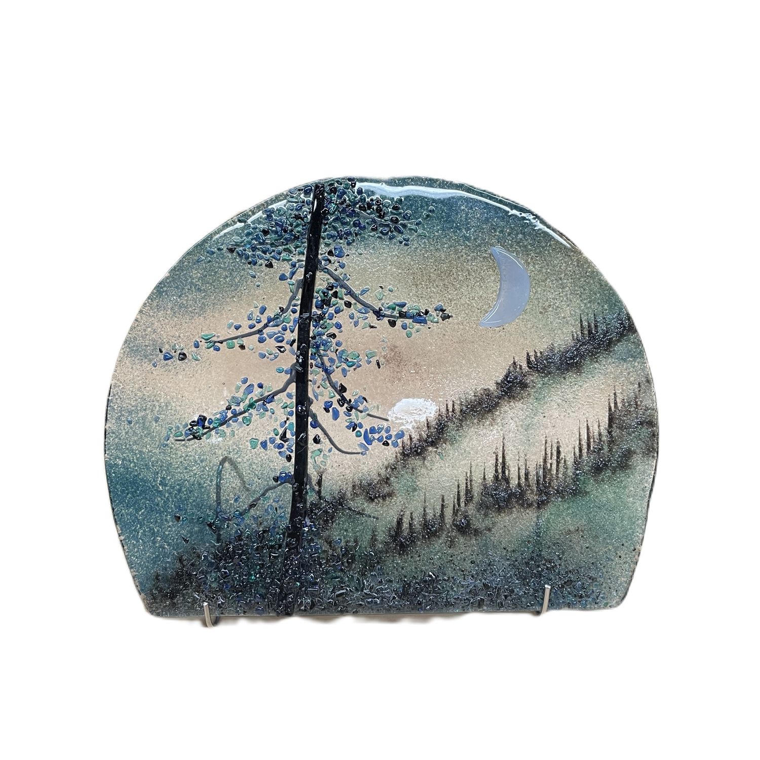 7&quot; Moonscape- Brent Harding Fused Glass