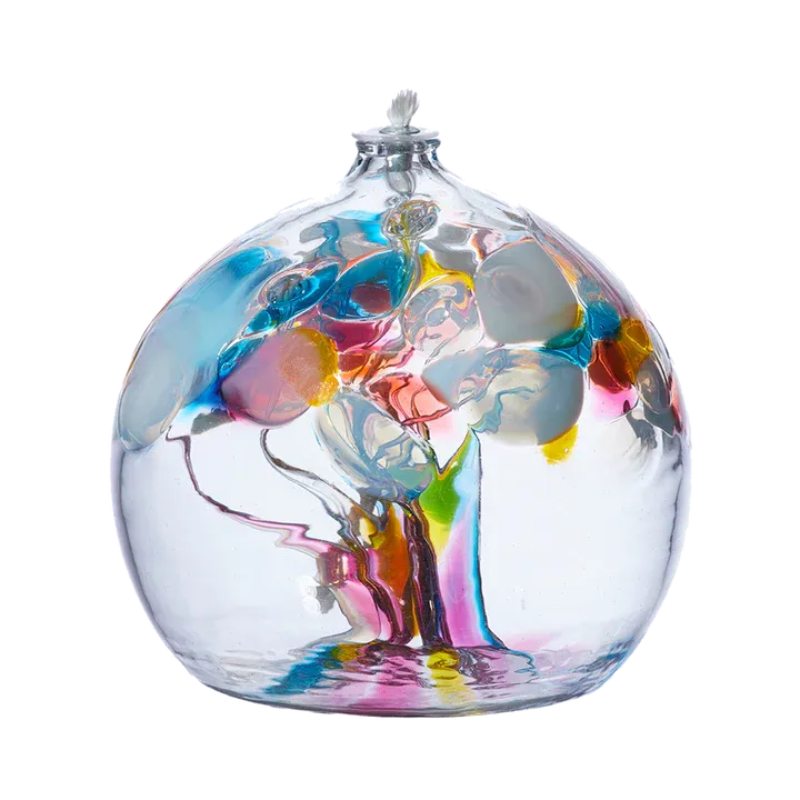 Tree of Enchantment Memories Glass Oil Lamp