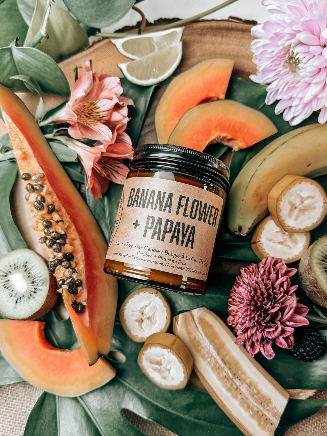 Banana Flower and Papaya- Lawrencetown Candle Co.
