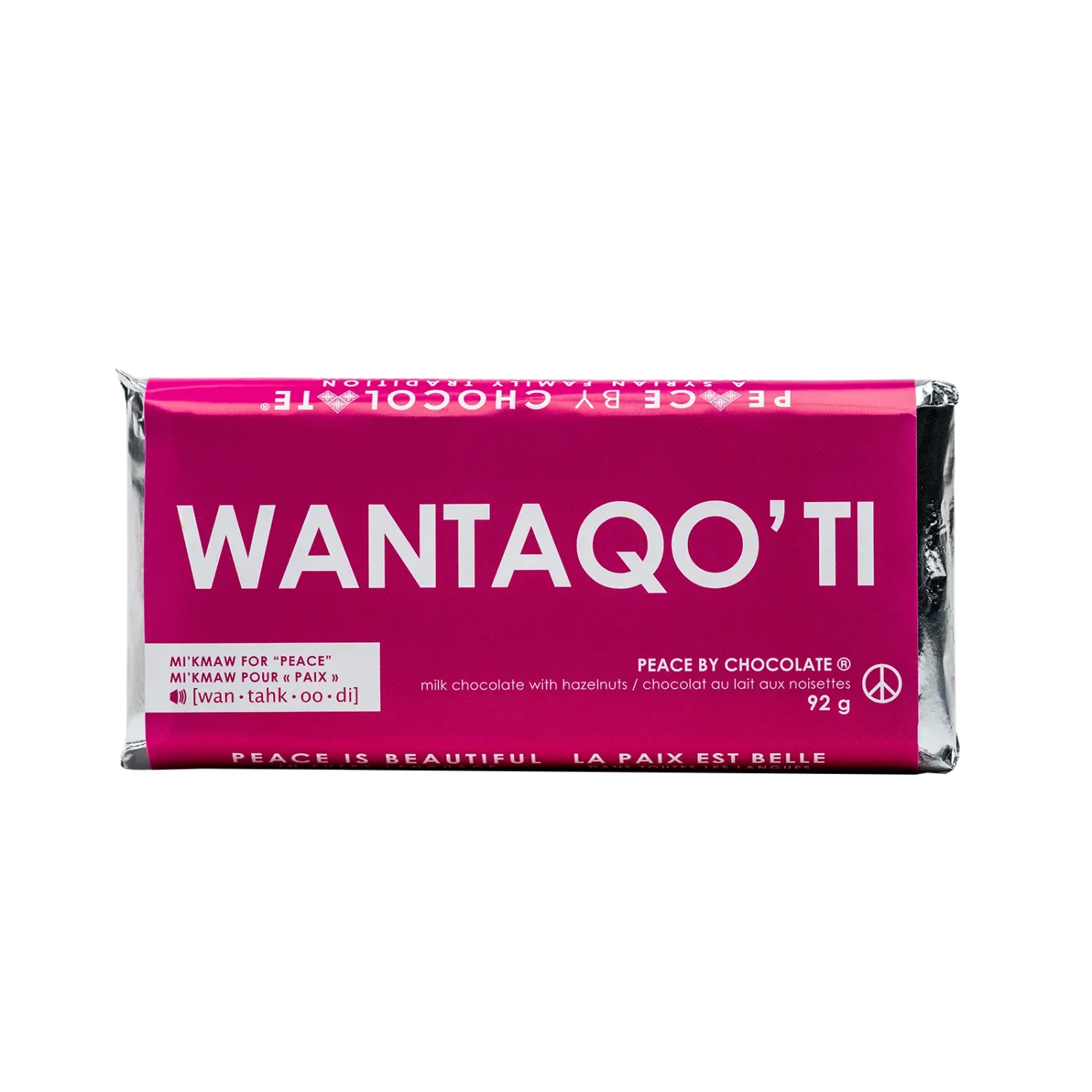 Wantaqo&#39;ti Milk Chocolate with Hazelnuts Bar- Peace by Chocolate 