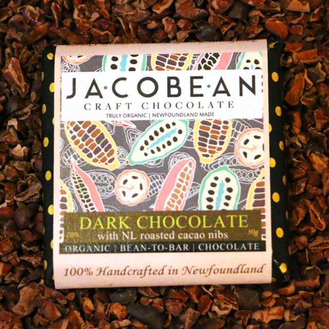 Dark Chocolate with Cocoa Nibs Bar- Jacobean