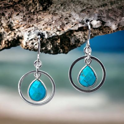 Joyce Earrings in Turquoise- Elizabeth Burry Design