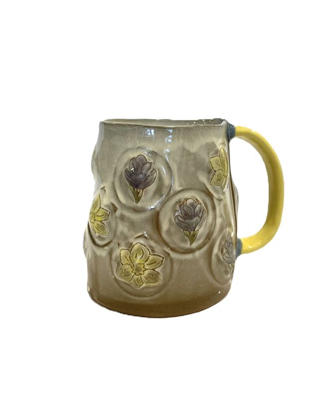 Crocus and Daffodil Mug- Builderburner Ceramics 