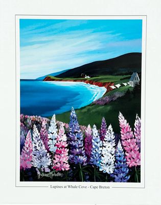 Lupines at Whale Cove Cape Breton Print - Andrew Meredith (8x10)