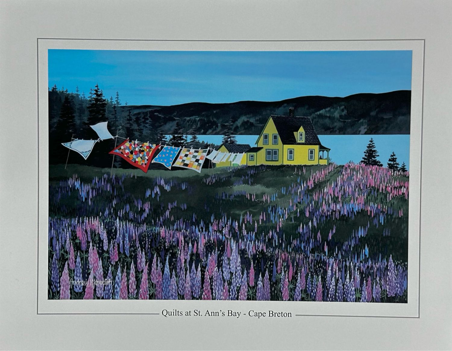 Quilts at St Ann&#39;s Bay Cape Breton Print - Andrew Meredith (8x10)