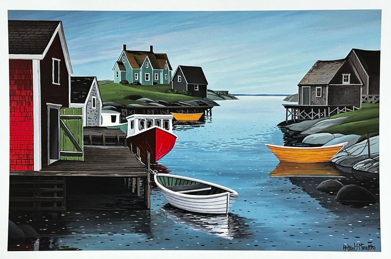 Boats at Peggy's Cove Print - Andrew Meredith (12x18) Boats at Peggy's Cove Print - Andrew Meredith (12x18)