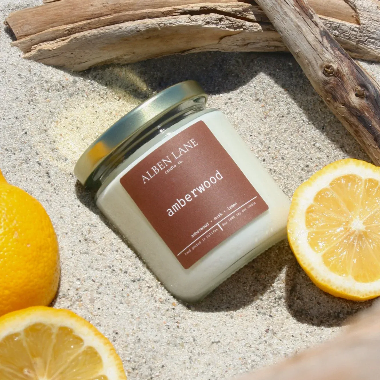 Amberwood- Alben Lane Candle Co.