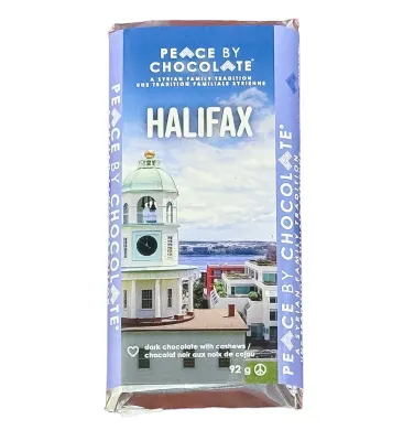 Halifax Bar, Dark Chocolate- Peace by Chocolate 