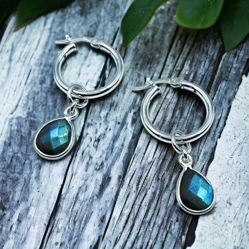 Alma Earrings in Labradorite- Elizabeth Burry Design