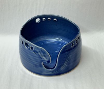 Dark Blue Yarn Bowl - Ginette Arsenault