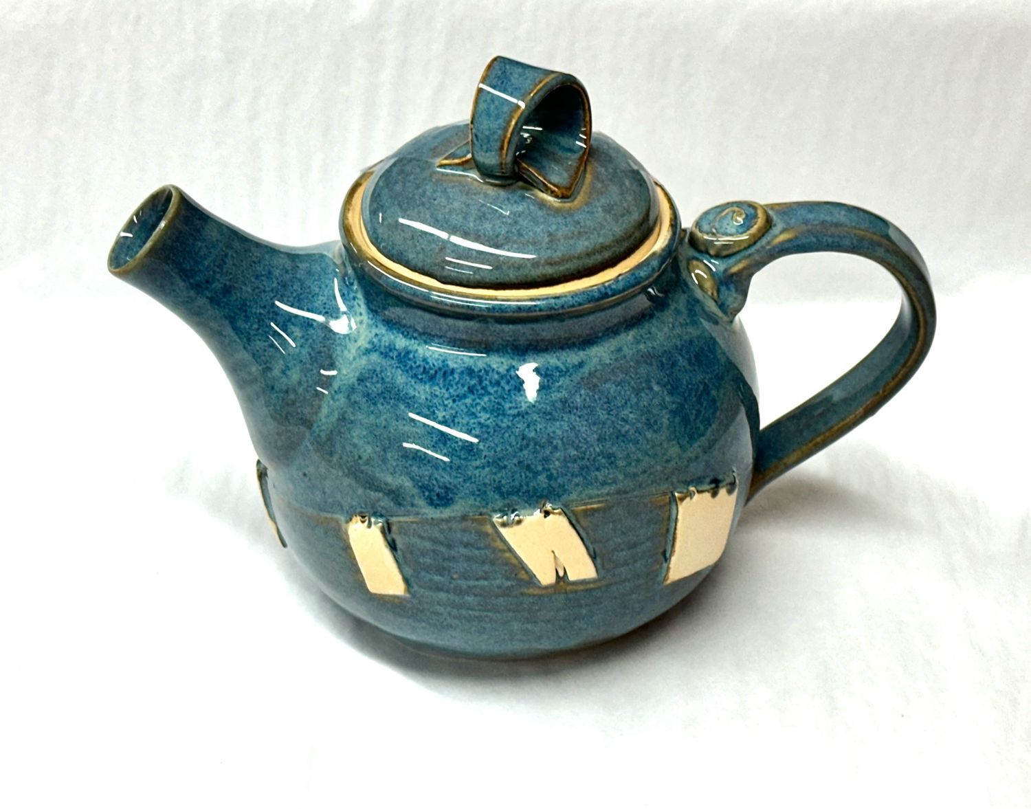 Denim Clothesline Teapot - Ginette Arsenault 