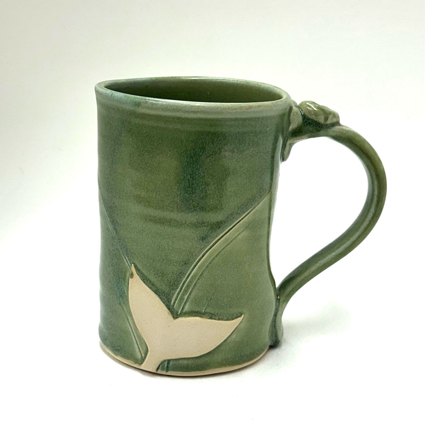 Large Green Whale Mug - Ginette Arsenault 