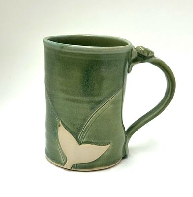 Large Green Whale Mug - Ginette Arsenault 