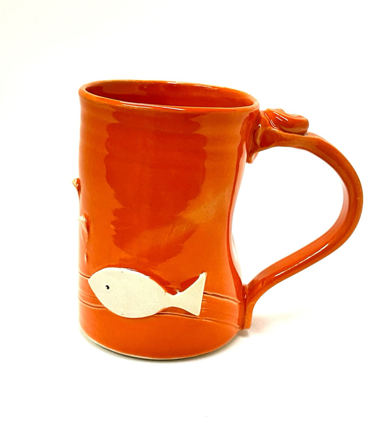 Large Orange Fish Mug - Ginette Arsenault 