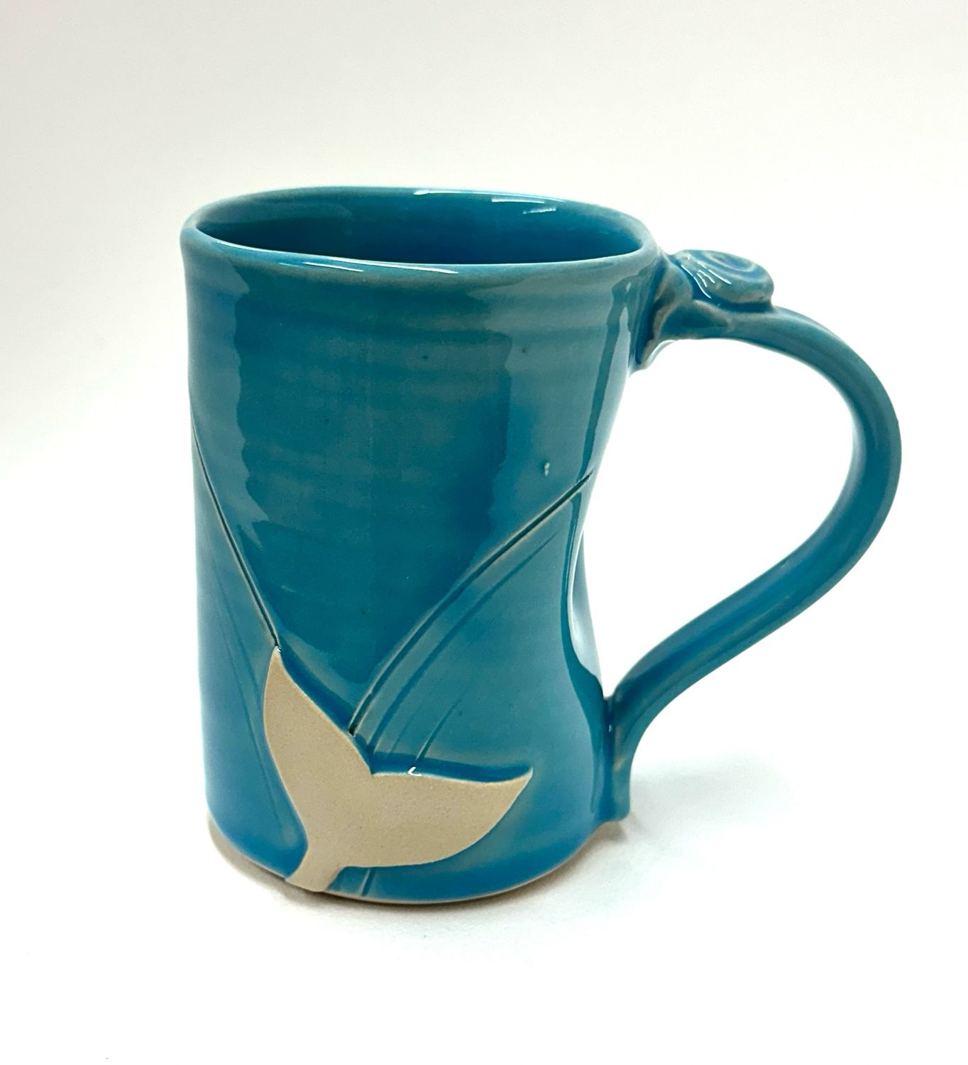 Large Sky Blue Whale Mug - Ginette Arsenault Large Sky Blue Whale Mug - Ginette Arsenault