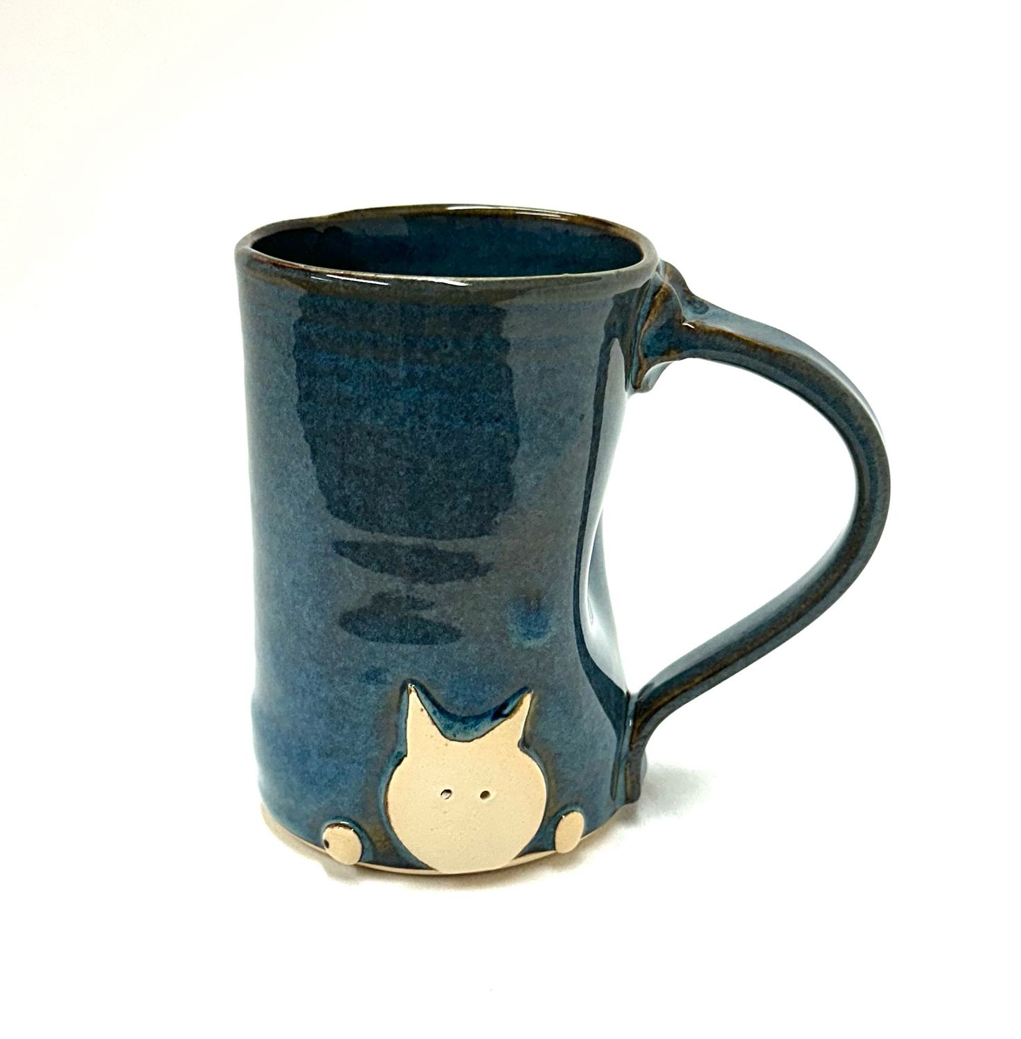 Large Denim Cat Mug - Ginette Arsenault 