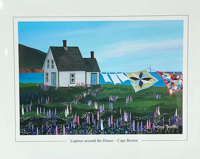 Lupines Around the House, Cape Breton Print - Andrew Meredith (8x10)