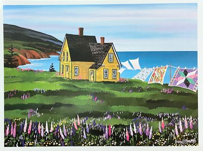 Quilts at Broad Cove Marsh Print - Andrew Meredith (12x16)