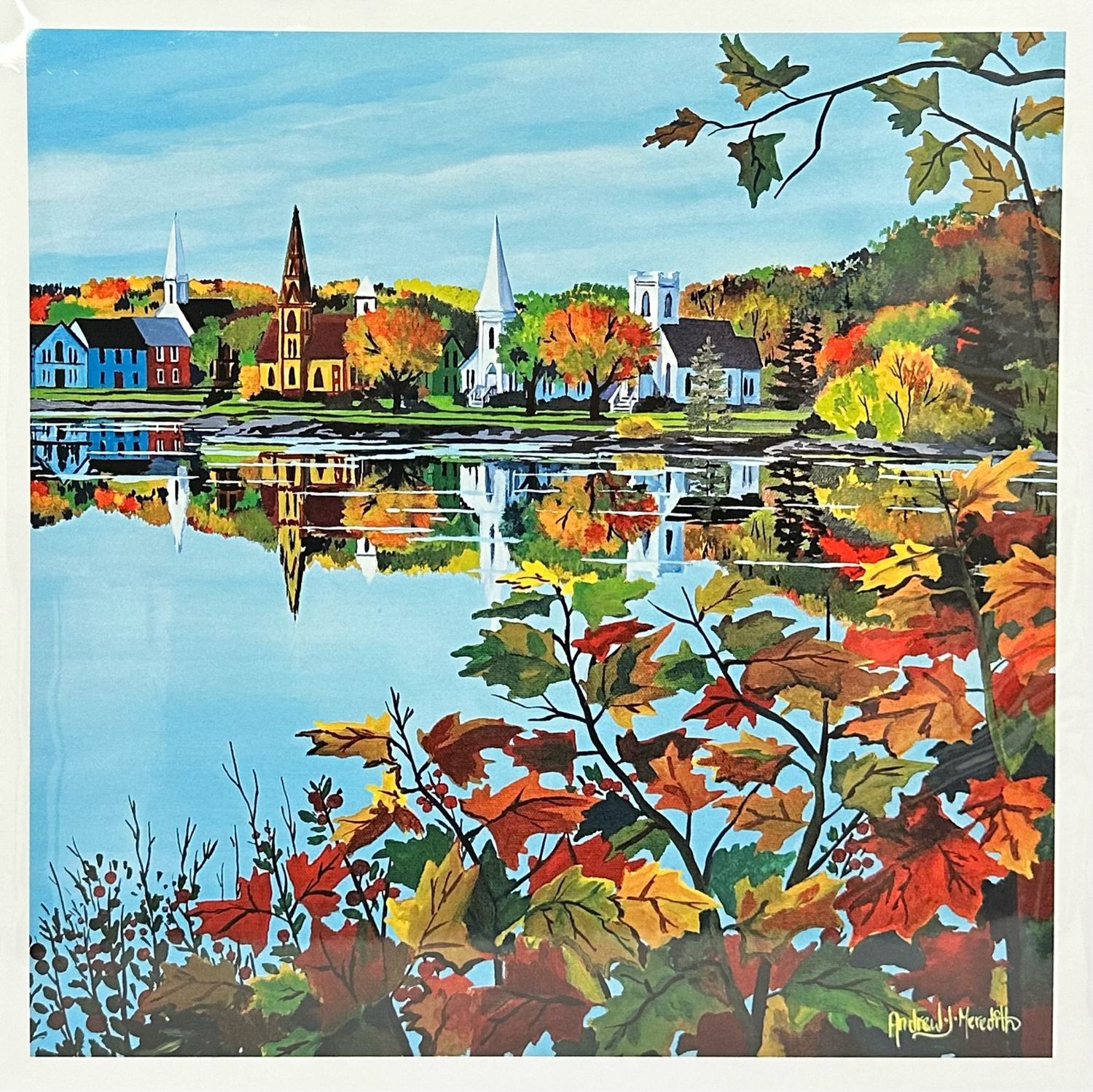 Fall Colours Mahone Bay Print - Andrew Meredith (12x12)
