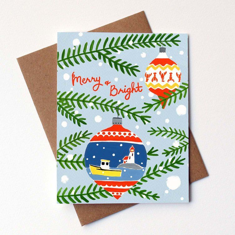 Merry &amp; Bright Card- Kat Frick Miller