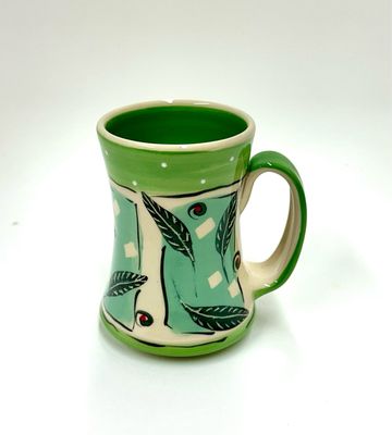 Green Mug - Keffer Pottery 