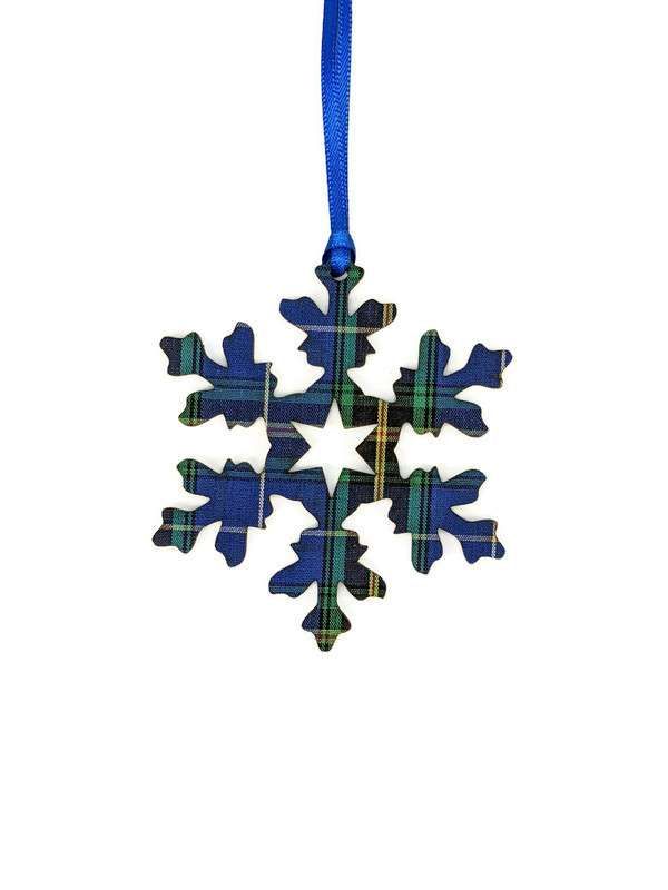Nova Scotia Tartan Morning Star Snowflake Ornament- Salt Air Collections