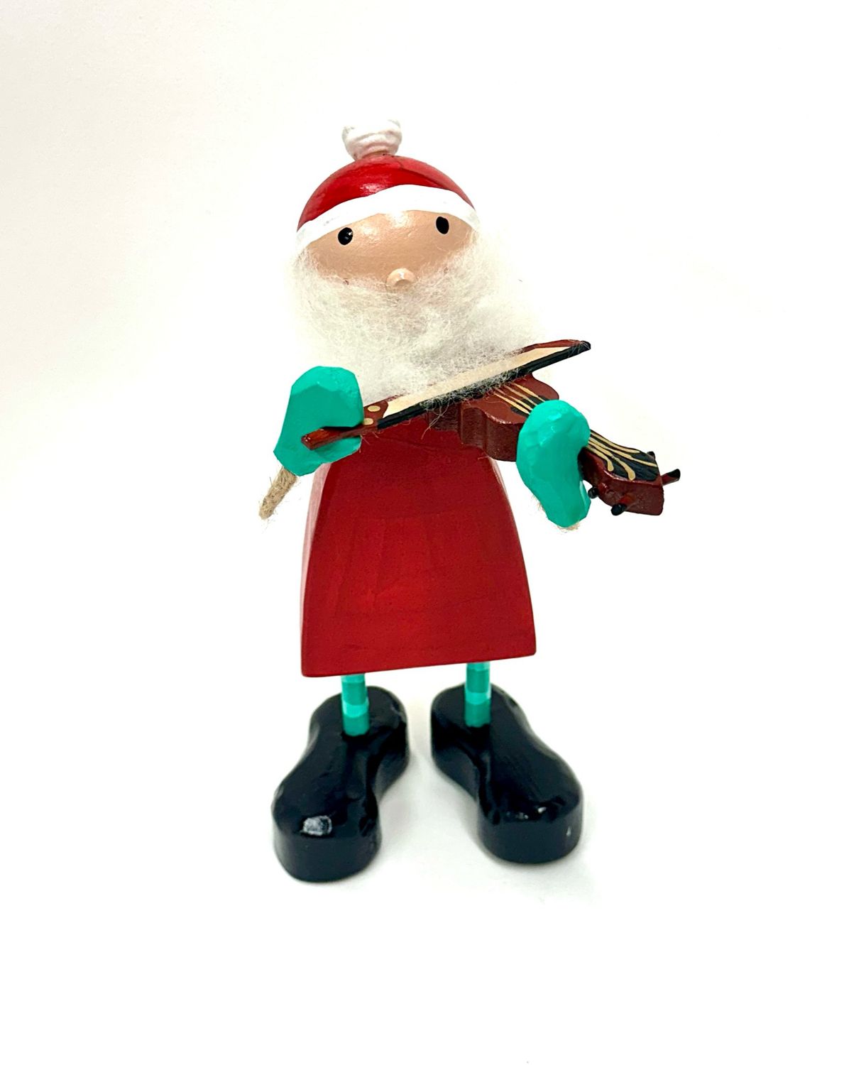 Large Santa with Violin - Timberdoodle