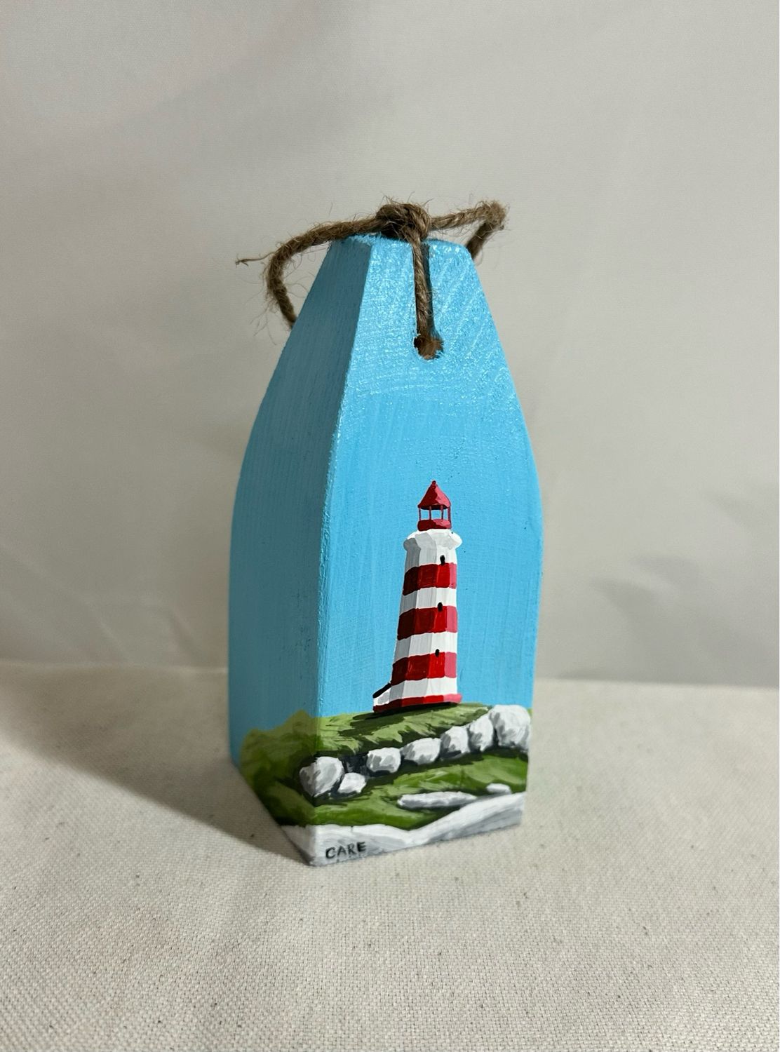 Striped Lighthouse Buoy- Care Garrison