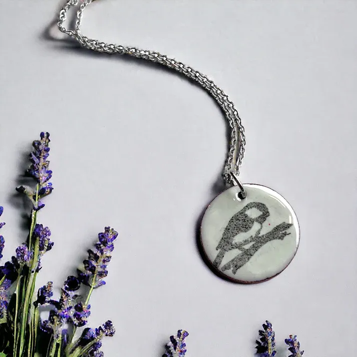 Chickadee Necklace - Aflame 