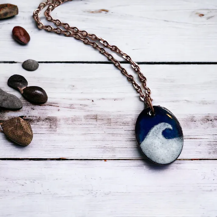 Wave Necklace - Aflame 