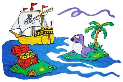 Pirate &amp; Treasure Pillowcase Painting Kit