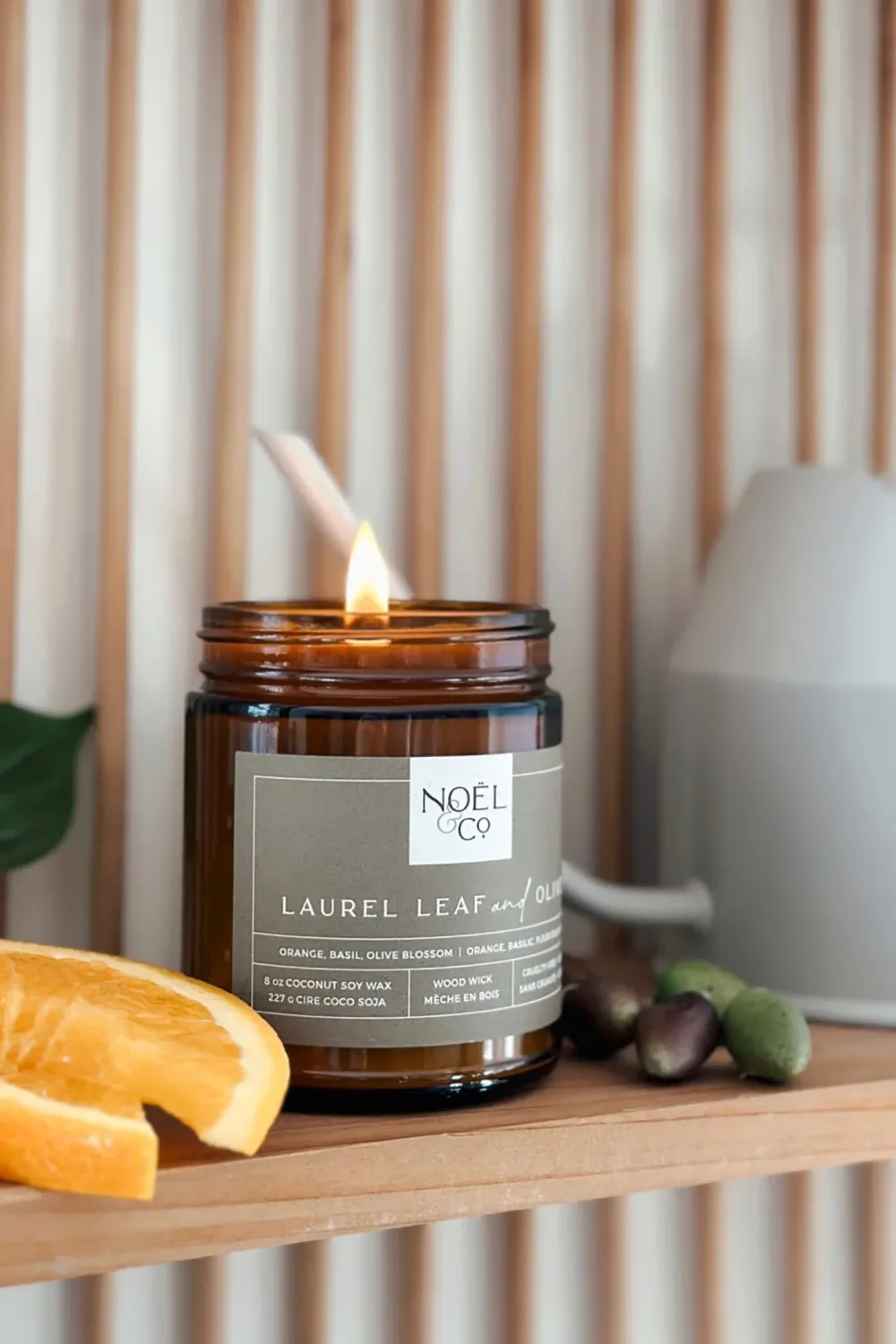 Laurel Leaf and Olive Candle- Noel &amp; Co.