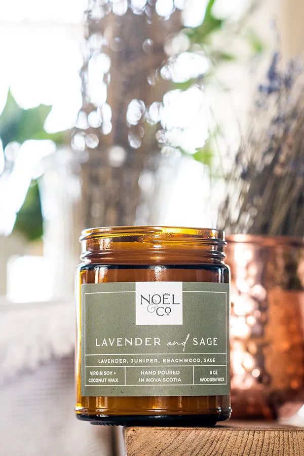 Lavender and Sage Candle- Noel & Co. Lavender and Sage Candle- Noel & Co.