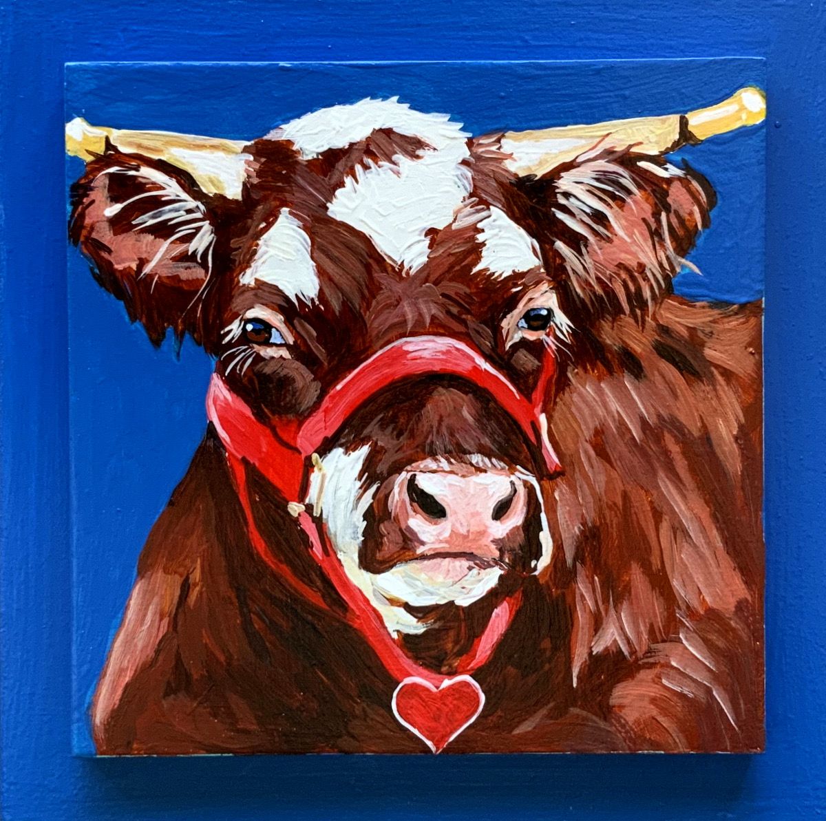 Axel the Ox on Blue - Susan Sweet