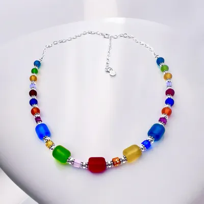 Jelly "Bling" Row Necklace - Elizabeth Burry Design Jelly "Bling" Row Necklace - Elizabeth Burry Design