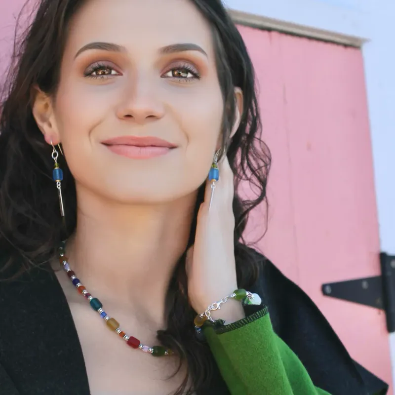 Jelly "Bling" Row Earrings - Elizabeth Burry Design