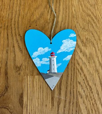 Peggys Cove Heart Ornament - Care Garrison 