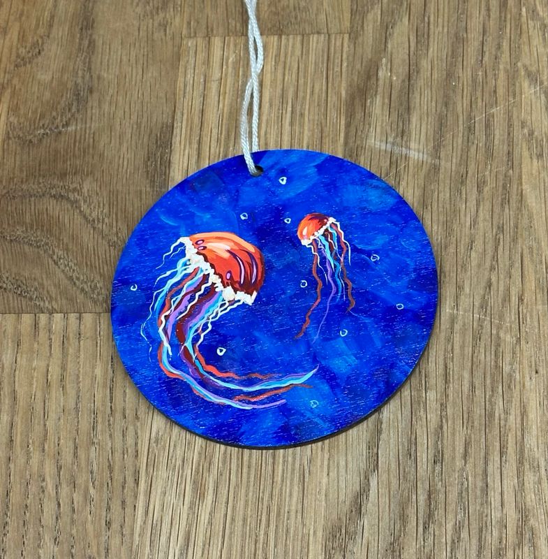 Jellyfish Round Ornament - Care Garrison