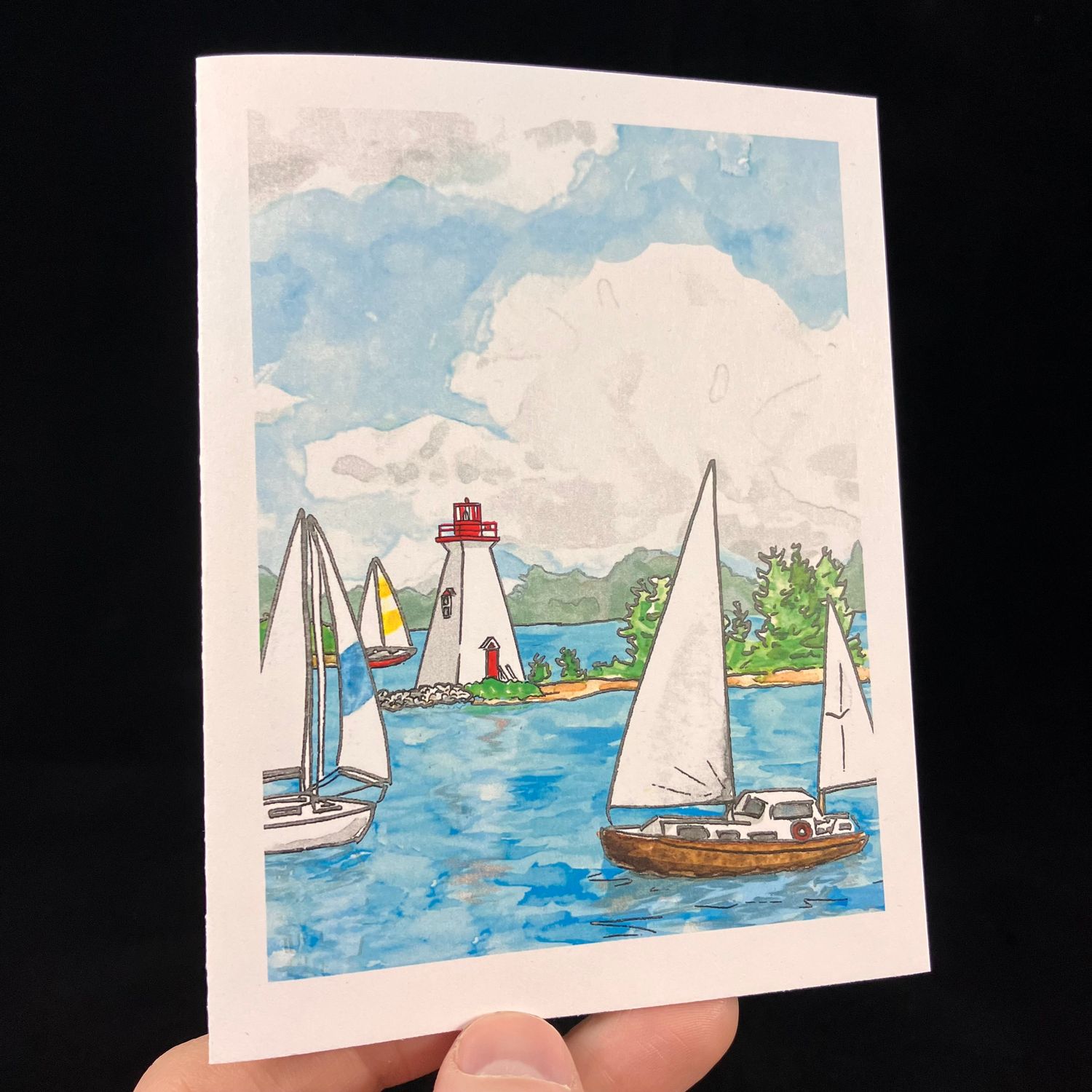 Baddeck Harbour Flat Card- Bardbardbard