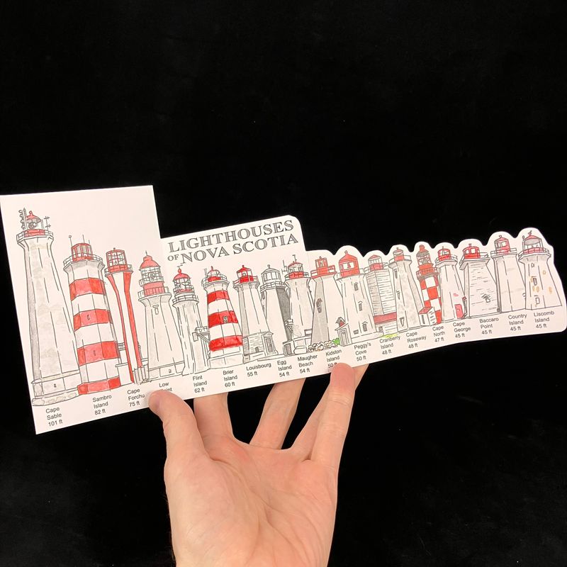 Lighthouses of Nova Scotia Tri-fold Card- Bardbardbard