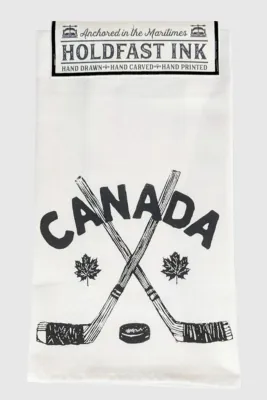 Canada Hockey Sticks Tea Towel