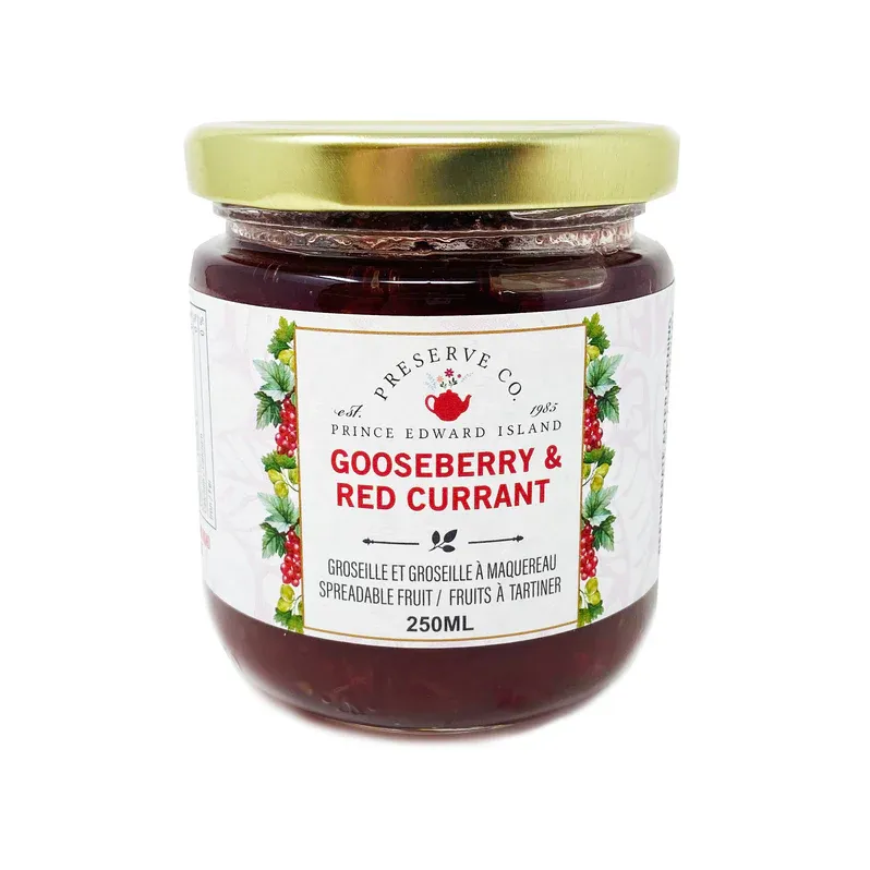 Gooseberry and Red Currant 250ml - PEI Preserves