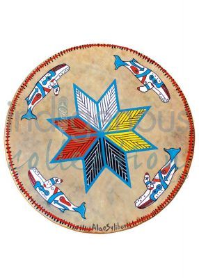 Alan Syliboy- Four Whales &amp; Eight Pointed Star Card