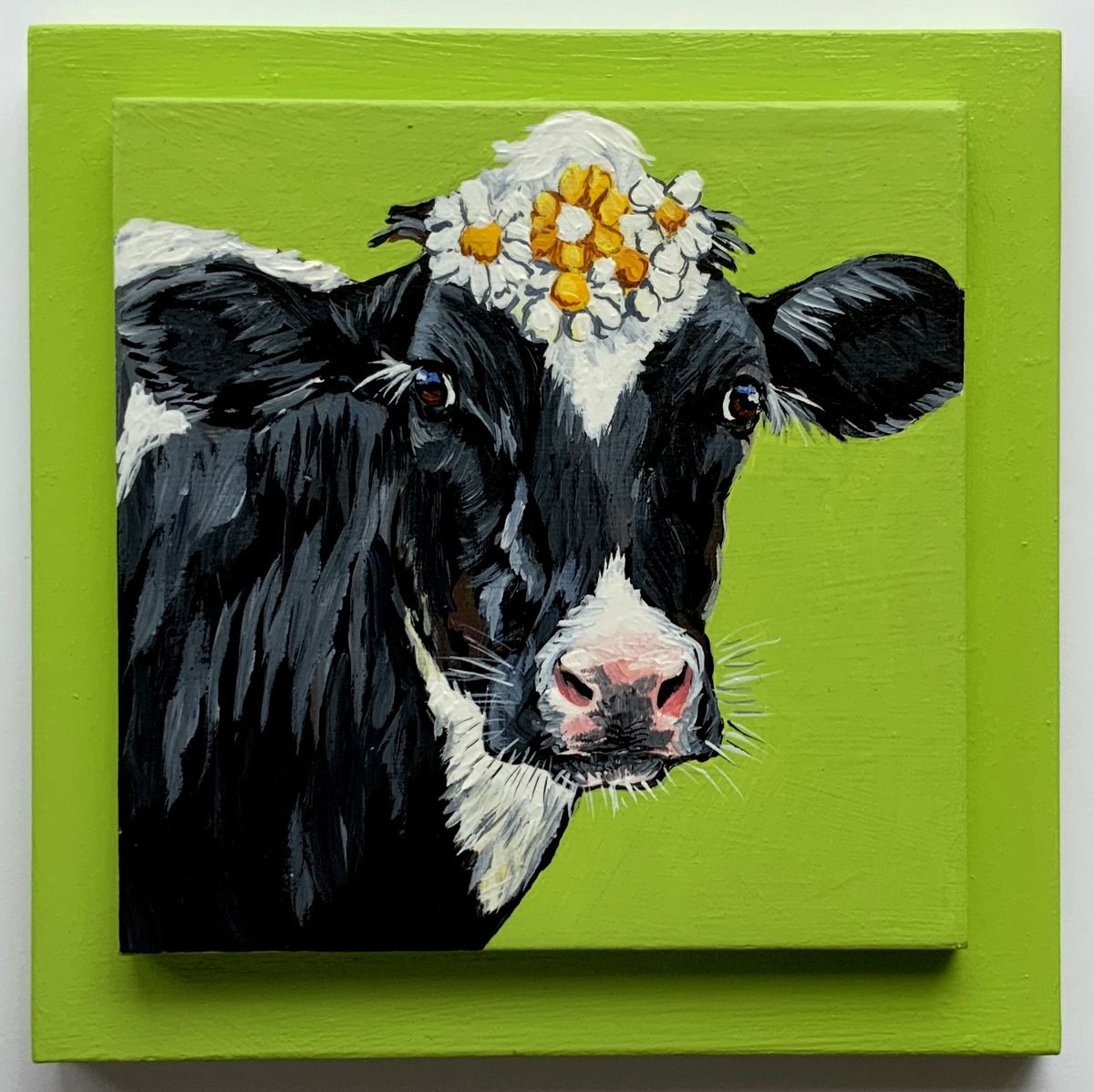Matilda the Holstein on Light Green 