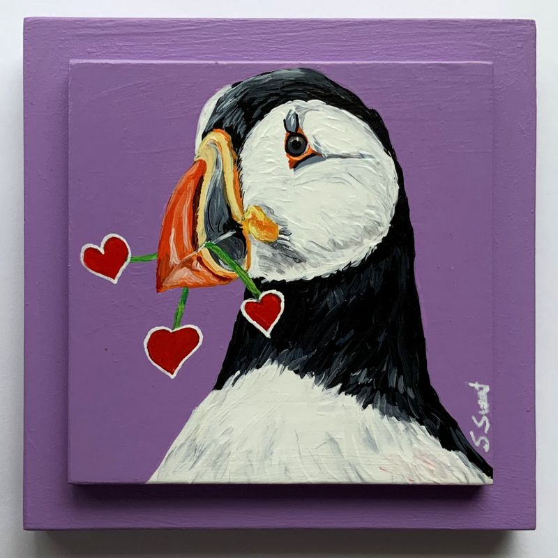 Penny the Puffin on Lavender